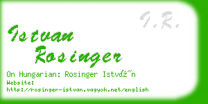 istvan rosinger business card